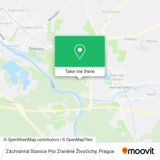 Карта Záchranná Stanice Pro Zraněné Živočichy