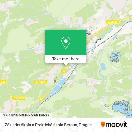 Карта Základní škola a Praktická škola Beroun