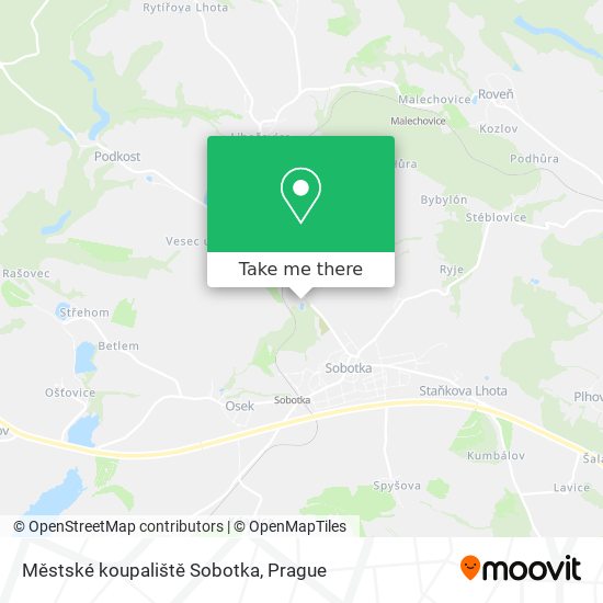 Městské koupaliště Sobotka map