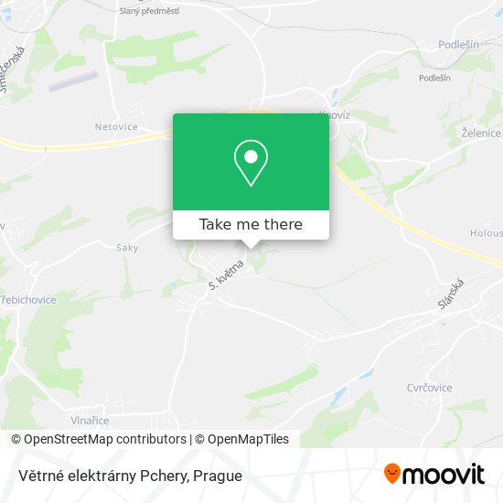 Větrné elektrárny Pchery map