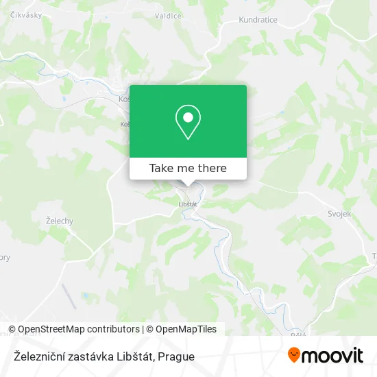 Карта Železniční zastávka Libštát