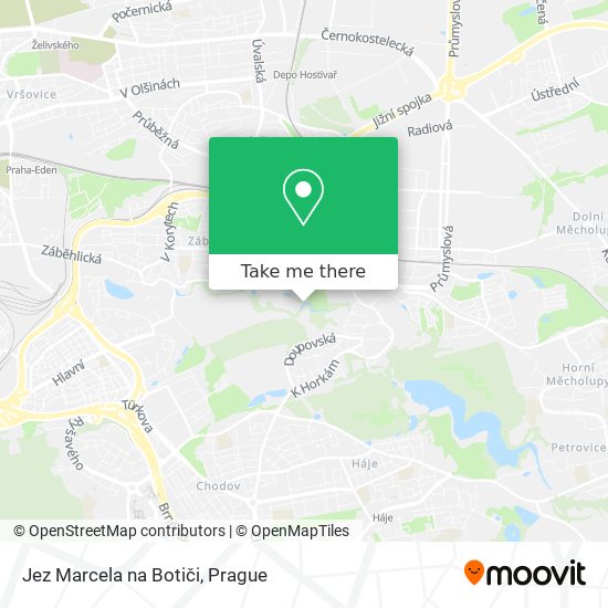 Jez Marcela na Botiči map