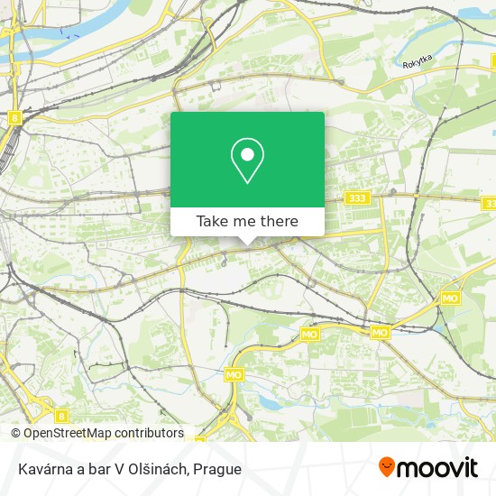 Kavárna a bar V Olšinách map