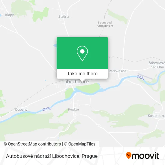 Карта Autobusové nádraží Libochovice