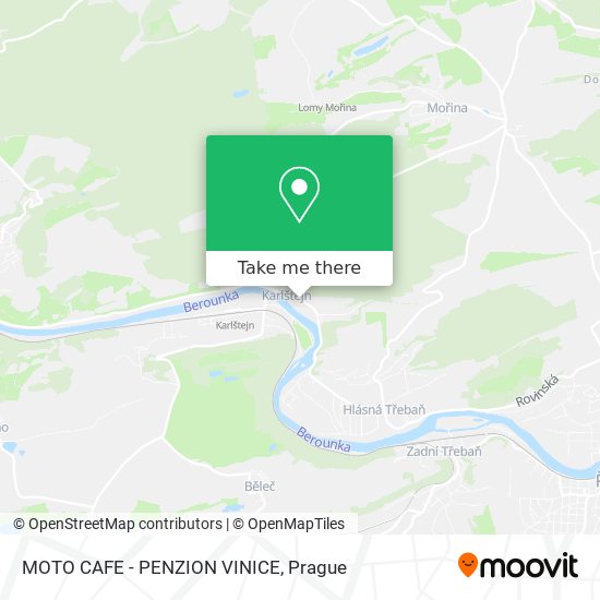Карта MOTO CAFE - PENZION VINICE