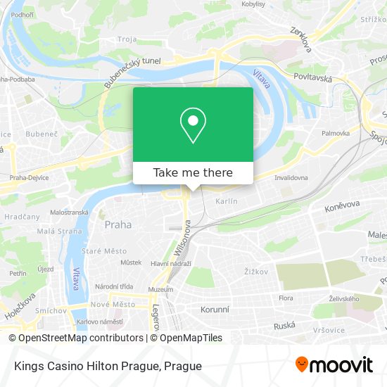 Kings Casino Hilton Prague map