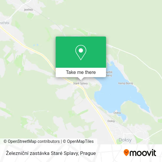 Карта Železniční zastávka Staré Splavy