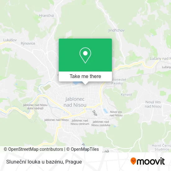 Карта Sluneční louka u bazénu