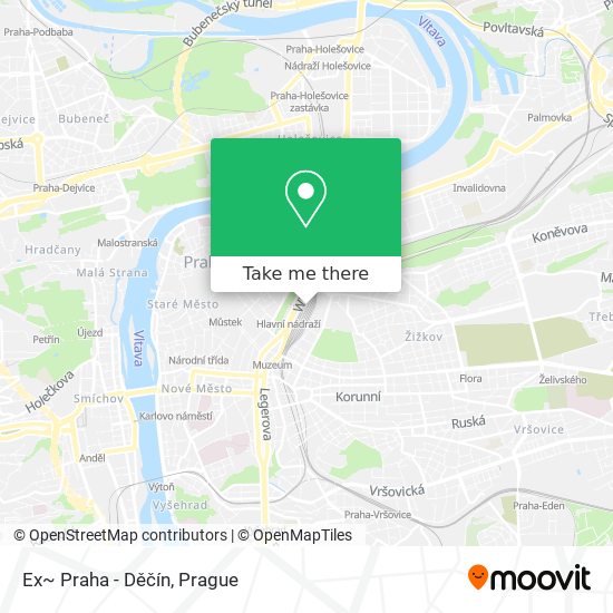 Ex~ Praha - Děčín map