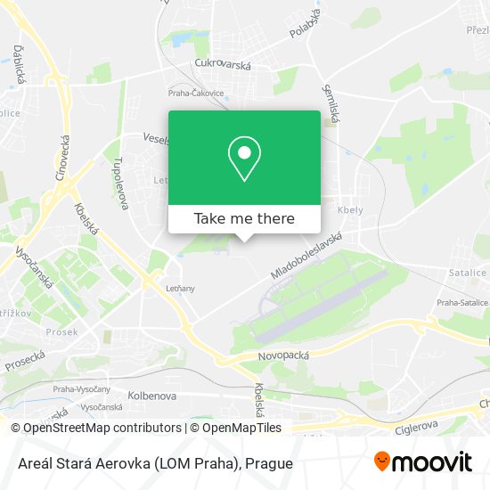 Areál Stará Aerovka (LOM Praha) map