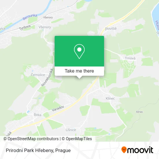Карта Prirodni Park Hřebeny
