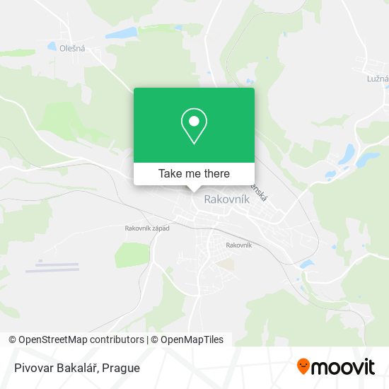 Pivovar Bakalář map