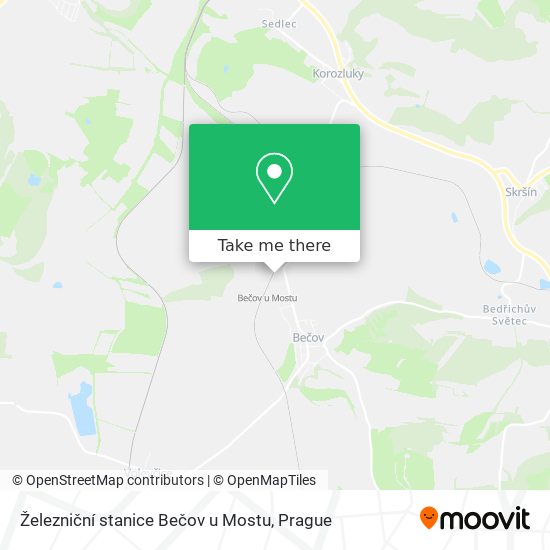 Карта Železniční stanice Bečov u Mostu