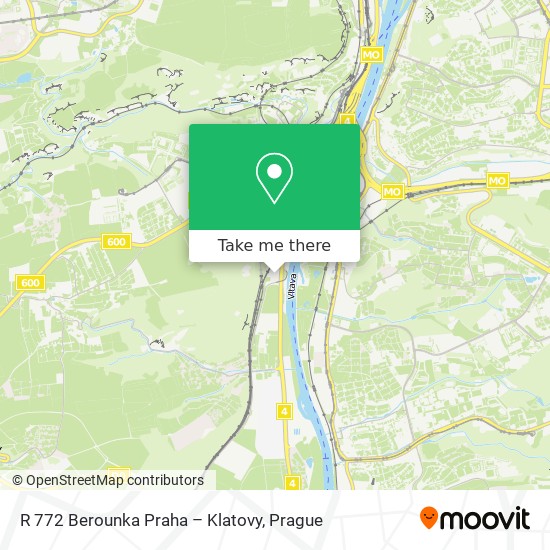 Карта R 772 Berounka Praha – Klatovy