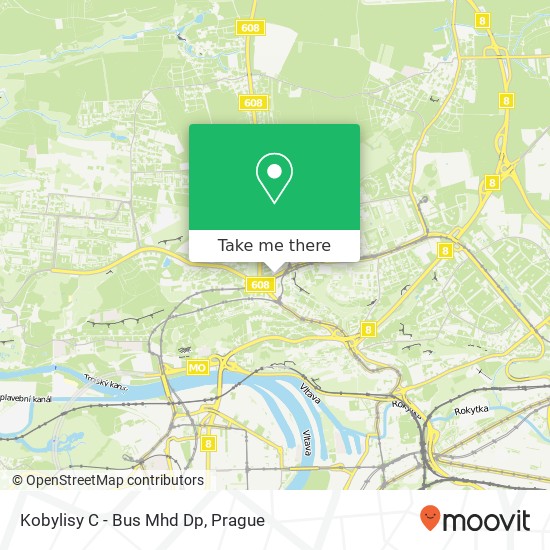 Карта Kobylisy C - Bus Mhd Dp