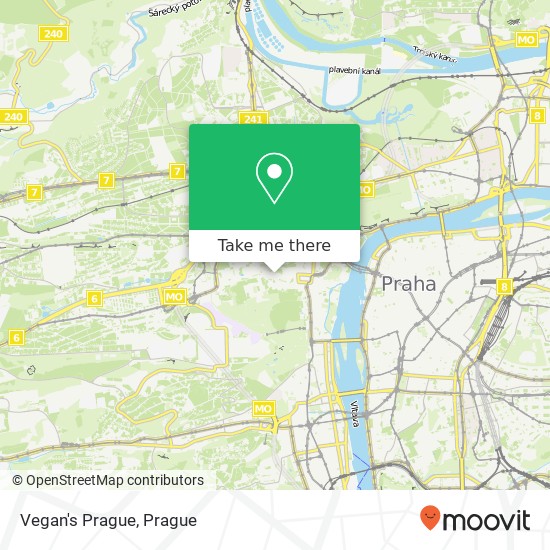 Vegan's Prague map
