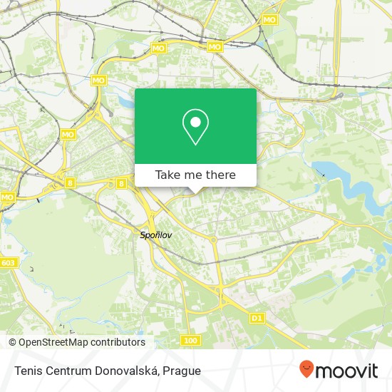 Tenis Centrum Donovalská map