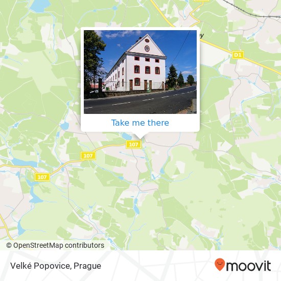 Карта Velké Popovice
