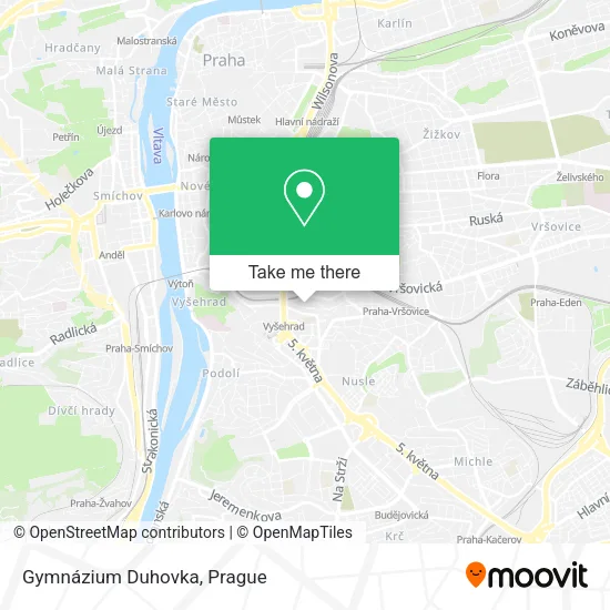 Карта Gymnázium Duhovka