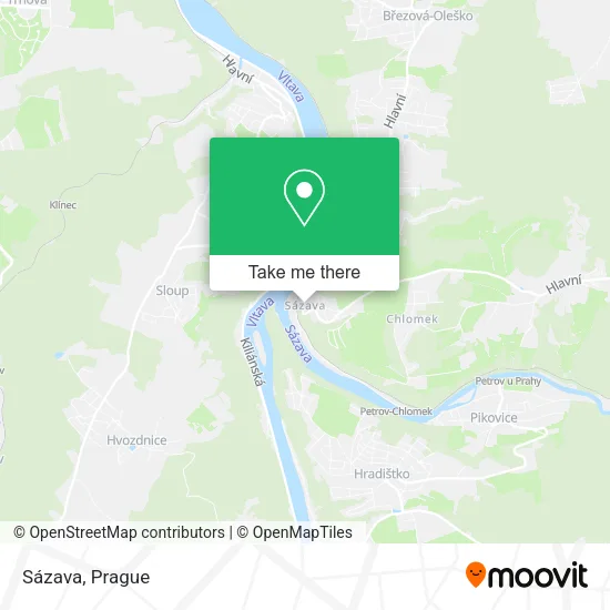 Карта Sázava