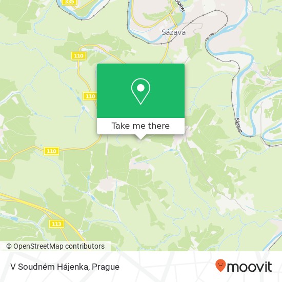 V Soudném Hájenka map