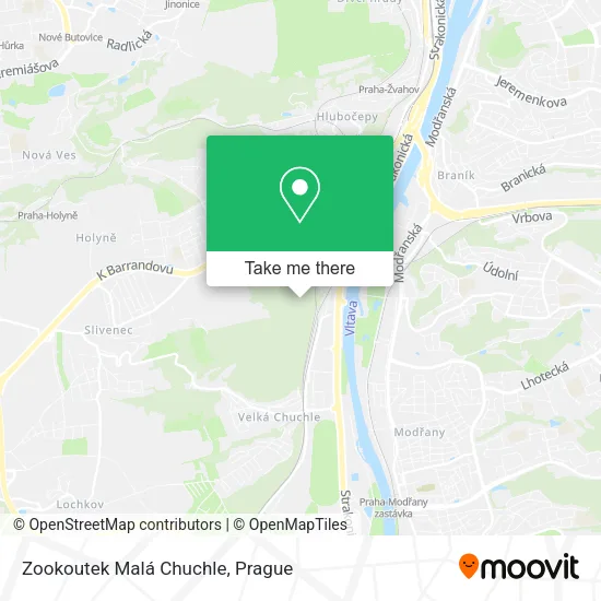 Карта Zookoutek Malá Chuchle
