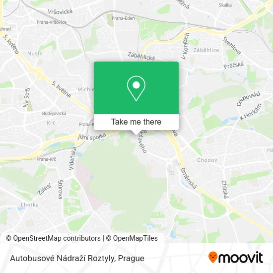 Autobusové Nádraží Roztyly map