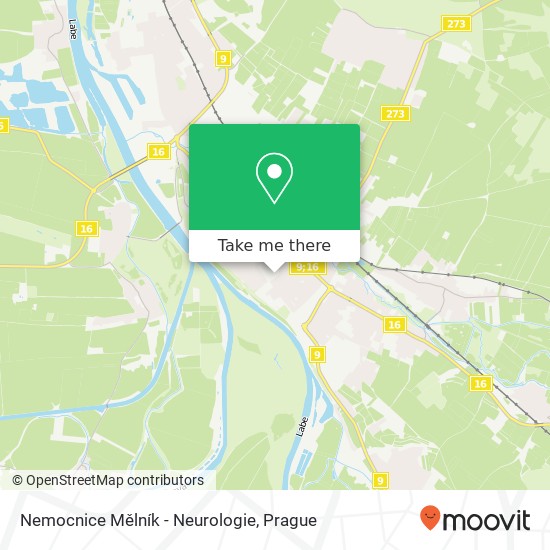 Nemocnice Mělník - Neurologie map