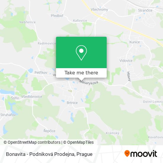 Bonavita - Podniková Prodejna map