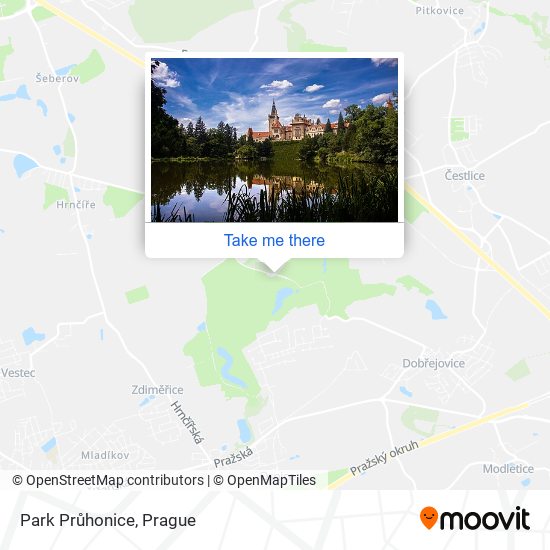 Park Průhonice map