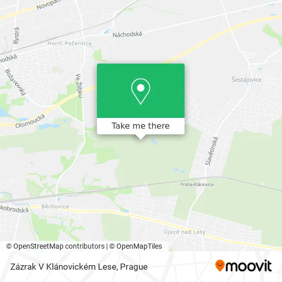 Карта Zázrak V Klánovickém Lese