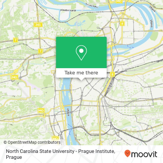 Карта North Carolina State University - Prague Institute