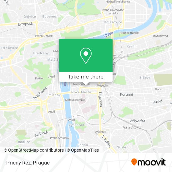 Příčný Řez map