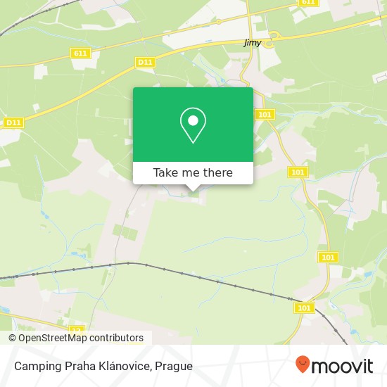 Карта Camping Praha Klánovice