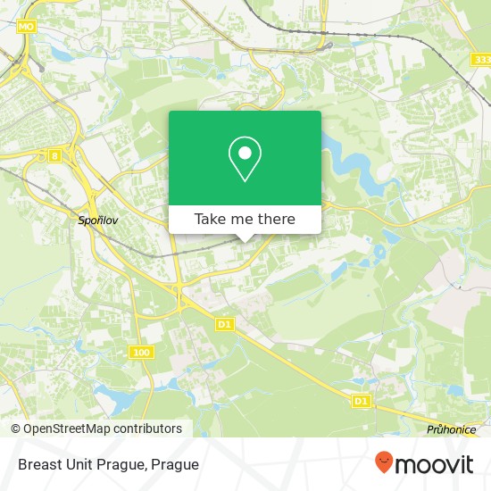 Breast Unit Prague map