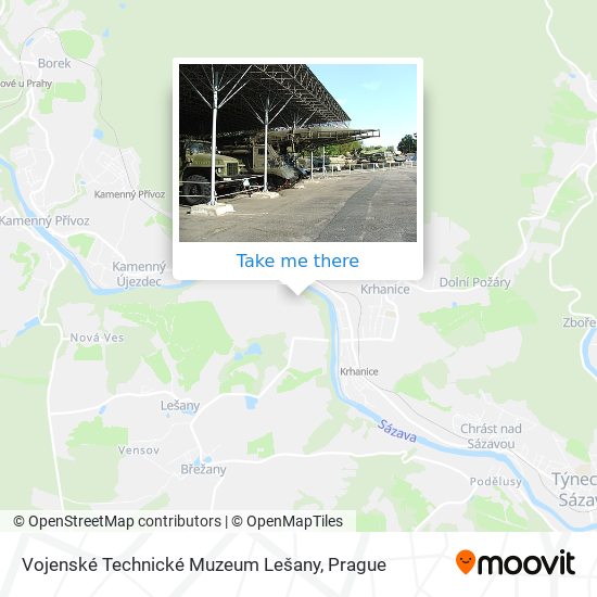 Vojenské Technické Muzeum Lešany map