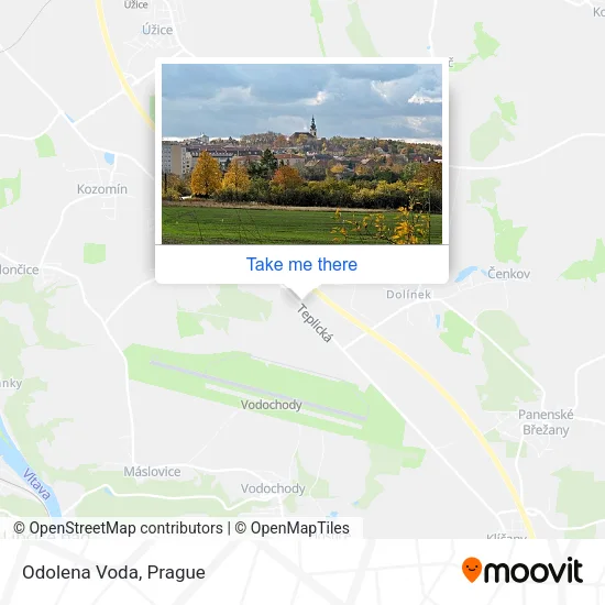 Карта Odolena Voda