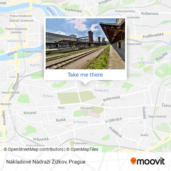 Nákladové Nádraží Žižkov map