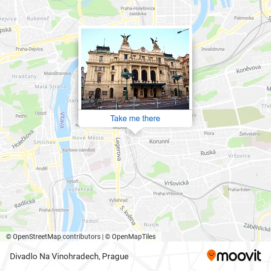 Карта Divadlo Na Vinohradech