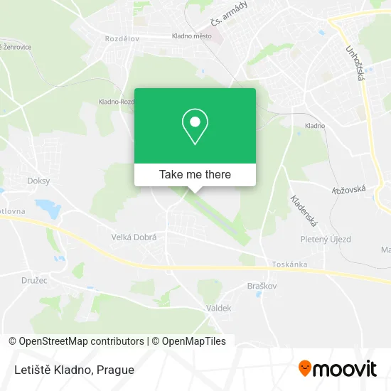 Letiště Kladno map