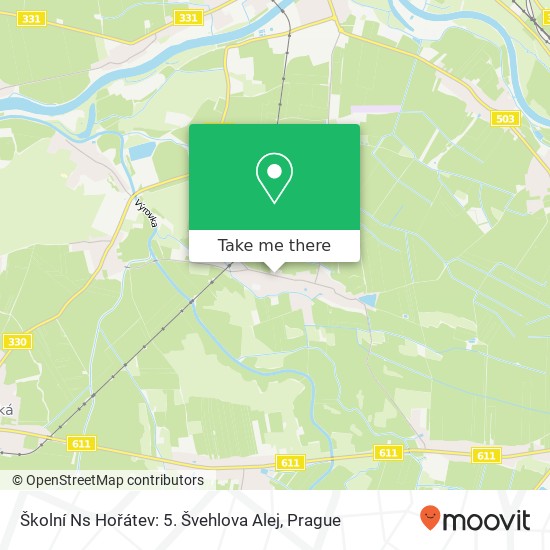 Školní Ns Hořátev: 5. Švehlova Alej map