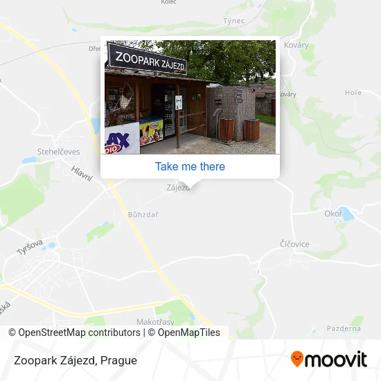 Карта Zoopark Zájezd