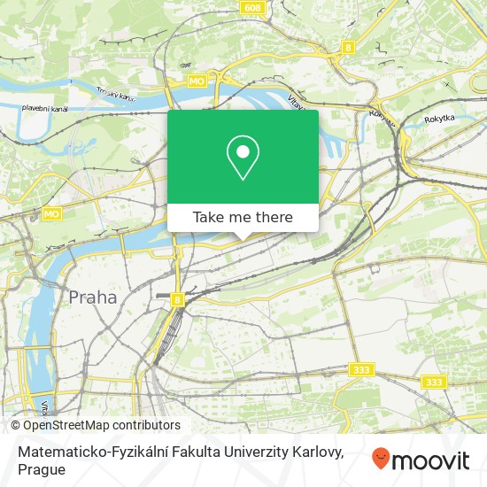 Matematicko-Fyzikální Fakulta Univerzity Karlovy map