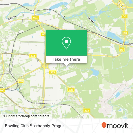 Bowling Club Štěrboholy map