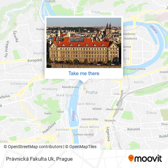 Карта Právnická Fakulta Uk
