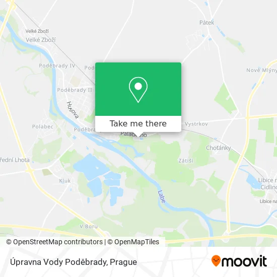 Карта Úpravna Vody Poděbrady