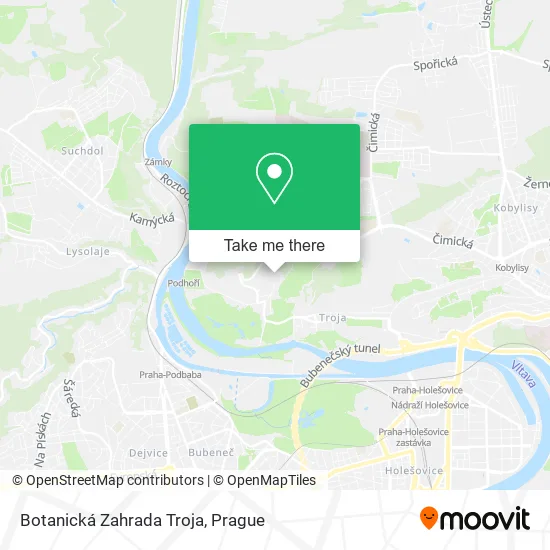 Карта Botanická Zahrada Troja