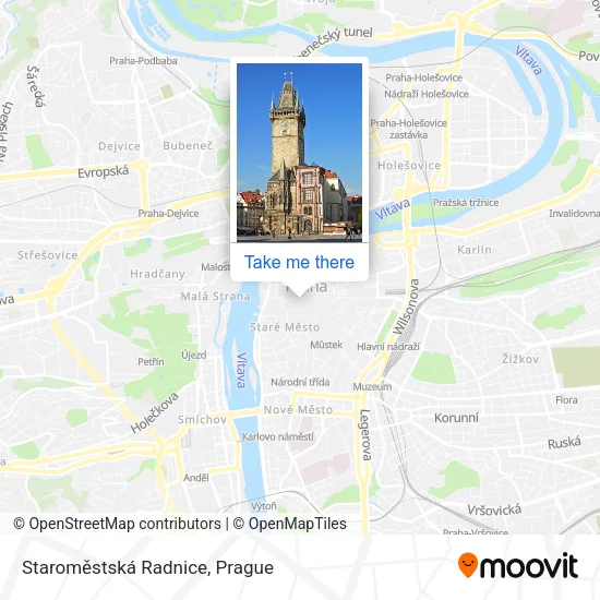 Карта Staroměstská Radnice