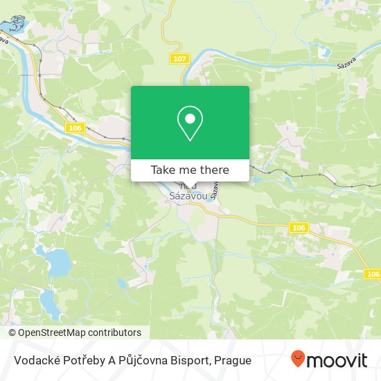 Vodacké Potřeby A Půjčovna Bisport map