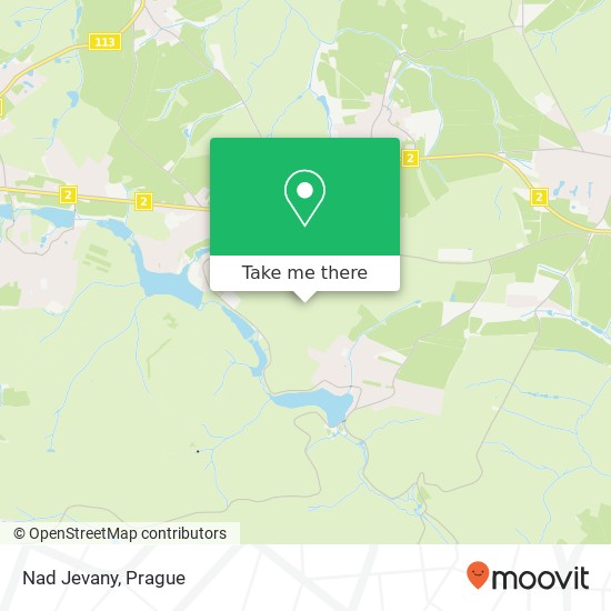 Nad Jevany map